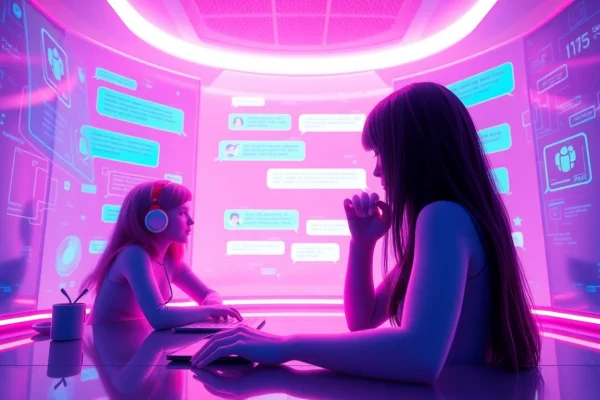 Engaging AI chat porn interface showcasing intimate interactions with digital characters.
