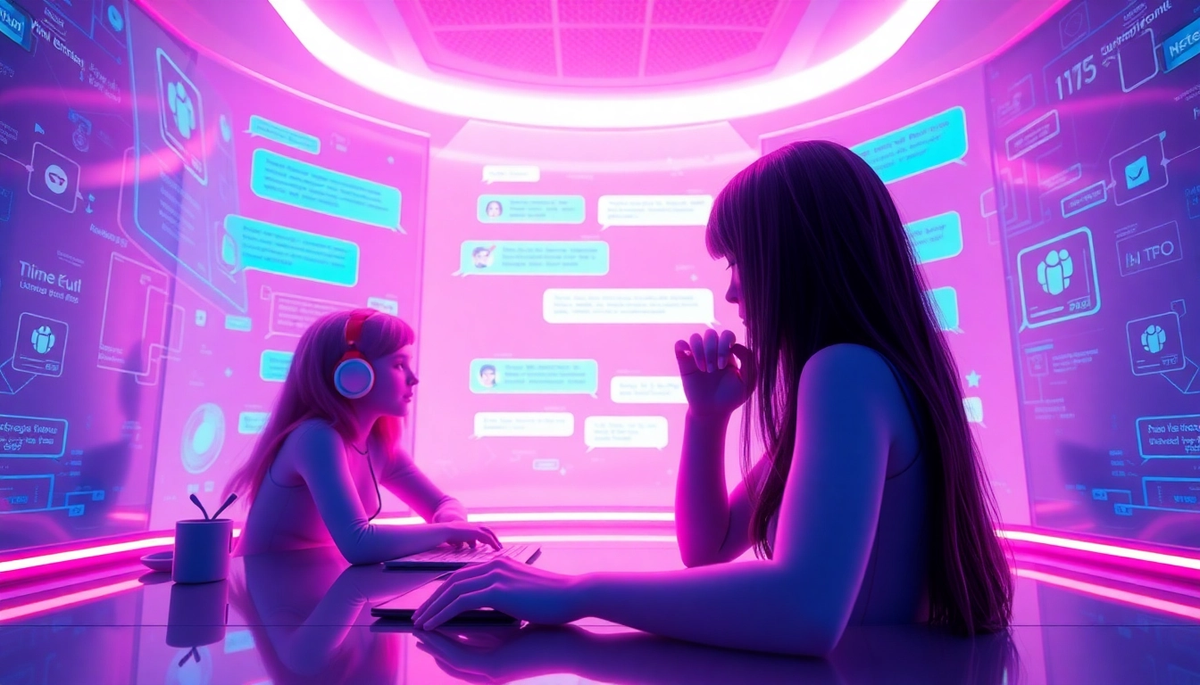 Engaging AI chat porn interface showcasing intimate interactions with digital characters.