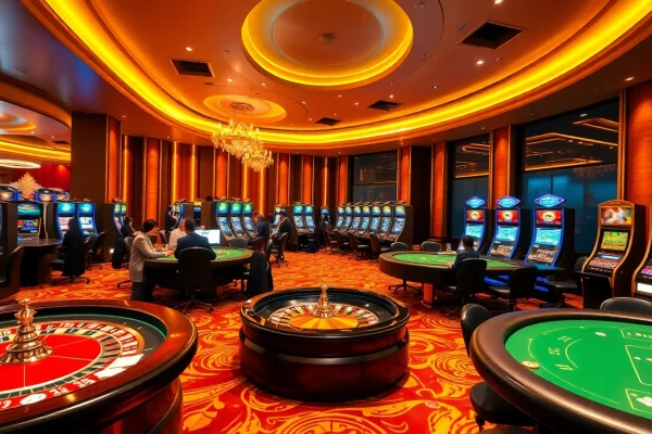 Experience high-stakes action at dn88 bet with vibrant casino tables and excited players.
