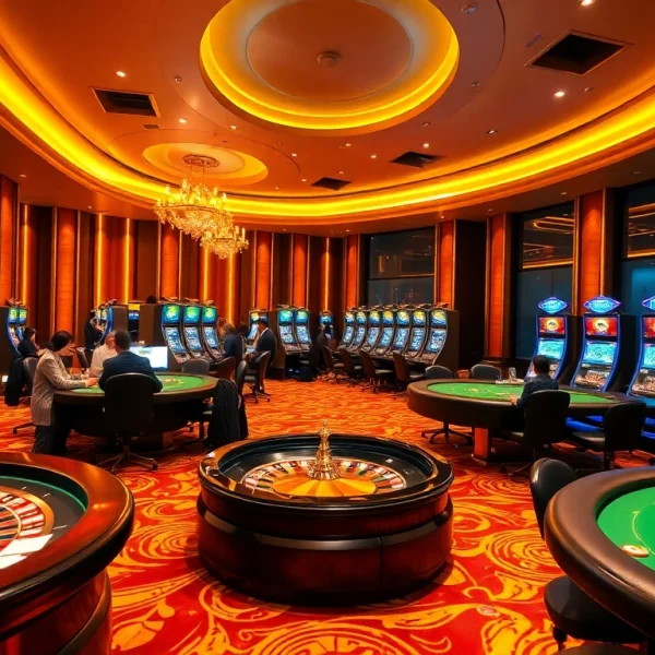 Experience high-stakes action at dn88 bet with vibrant casino tables and excited players.
