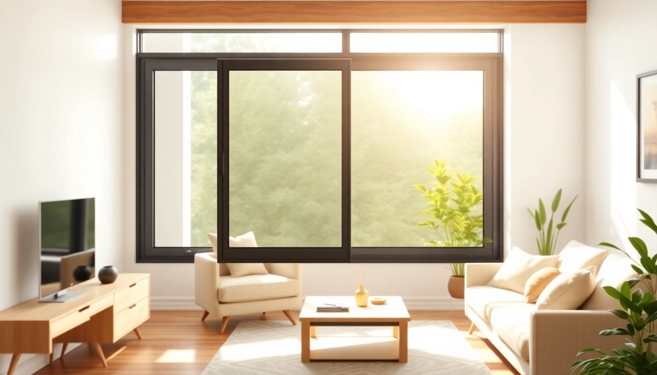 Moustiquaire fenetre sur mesure installée dans un salon lumineux, garantissant une protection contre les insectes.