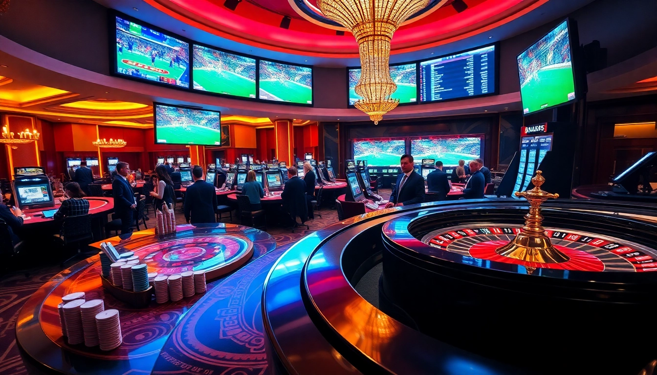 Exciting scene showcasing meilleurs sites de paris sportifs 2026 with bettors and live sports screens.