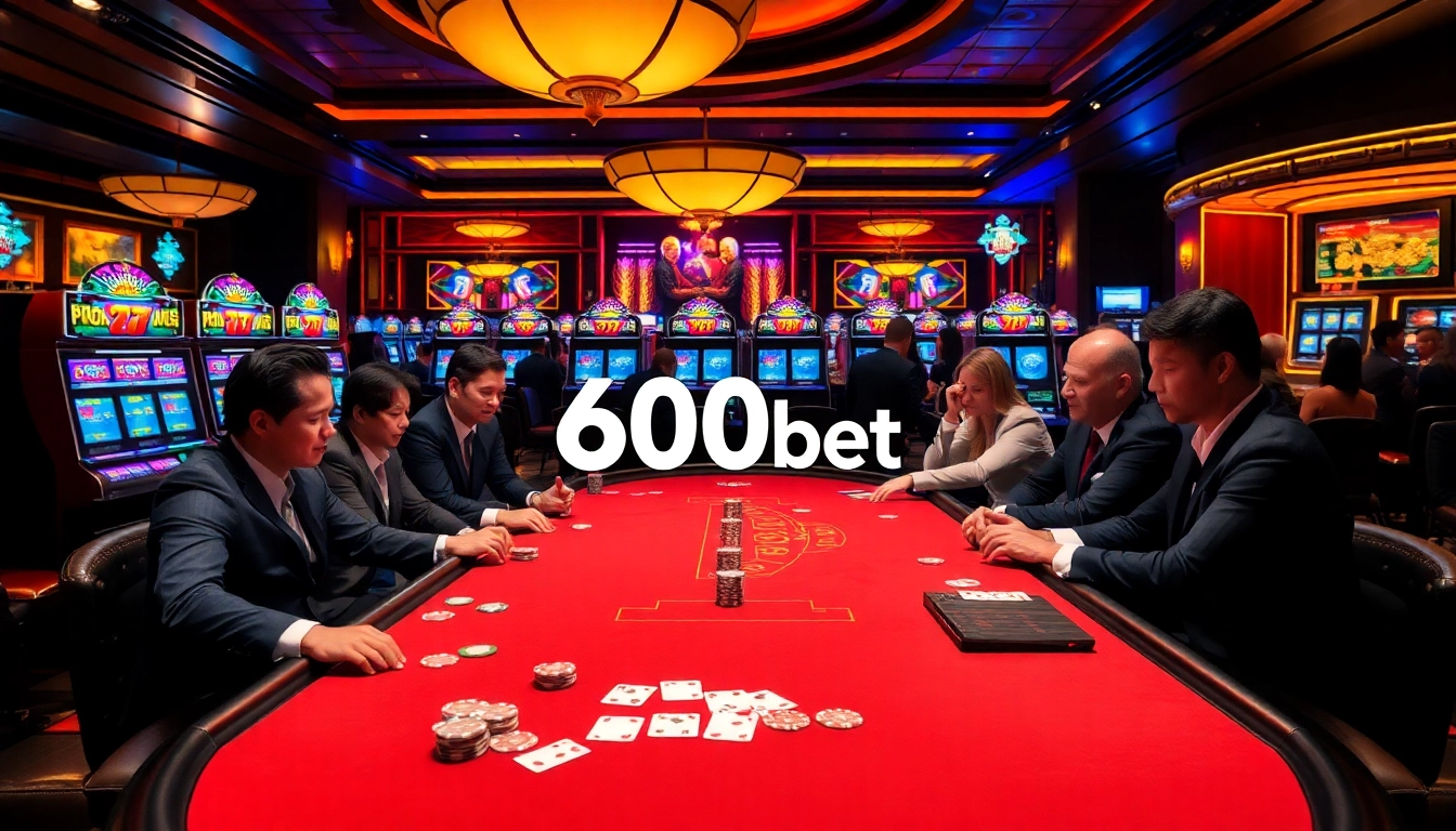 Experience the thrill of winning at 600bet with our exciting gaming tables and vibrant slot machines.