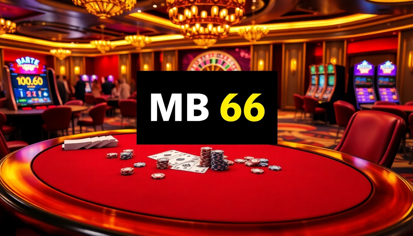 Exciting online gambling experience at MB66 with luxurious casino elements.