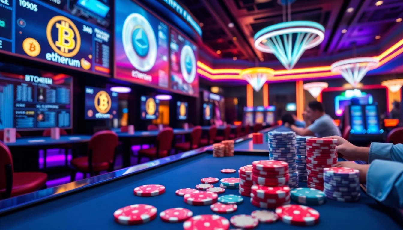 Découvrez les meilleurs casino crypto avec une scène engagée des joueurs autour des tables