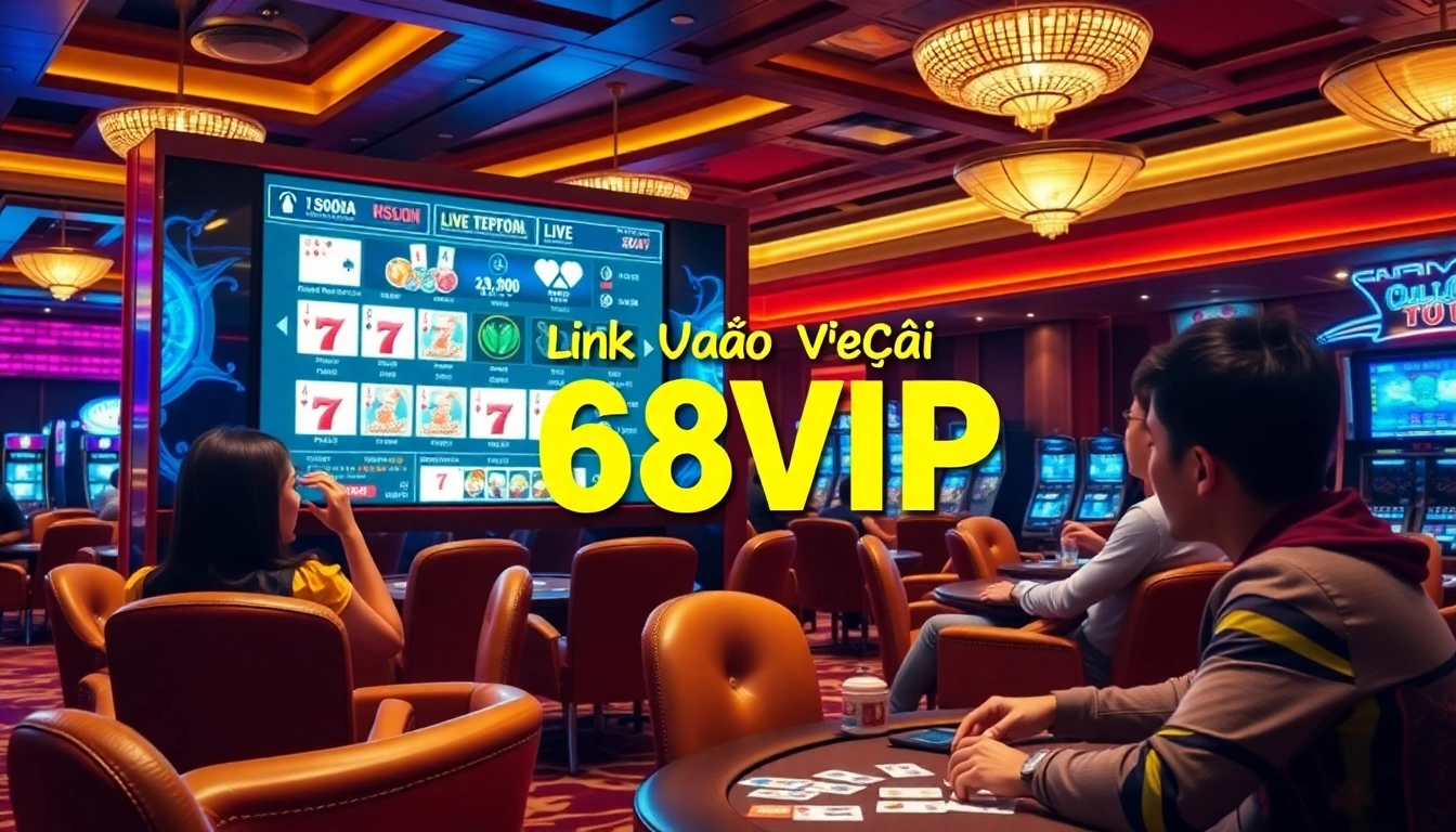 Engage in thrilling games at 68VIP featuring 'Link Vào Nhà Cái 68VIP' for an exciting casino experience.